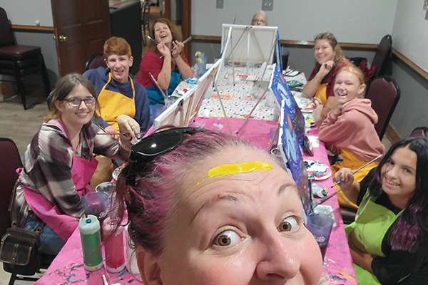 Artly Parties Paint and Sip at Ledo Pizza in Lynchburg, Virginia