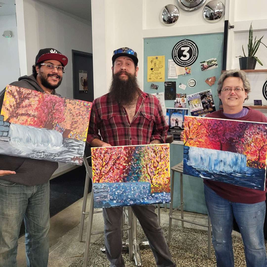  Artly Parties Public Events in Lynchburg Virginia at Three Roads Brewery 