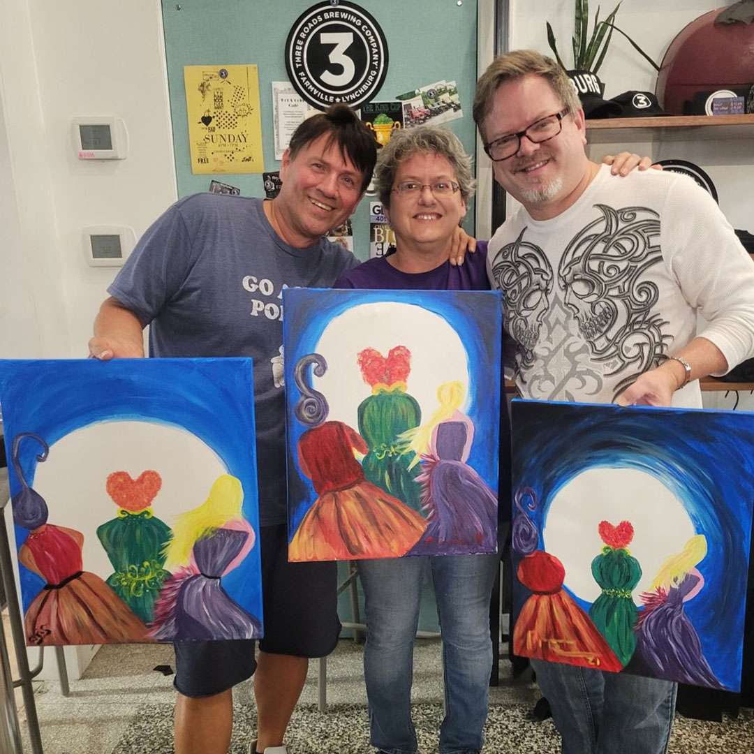  Artly Parties Public Events in Lynchburg Virginia at Three Roads Brewery 