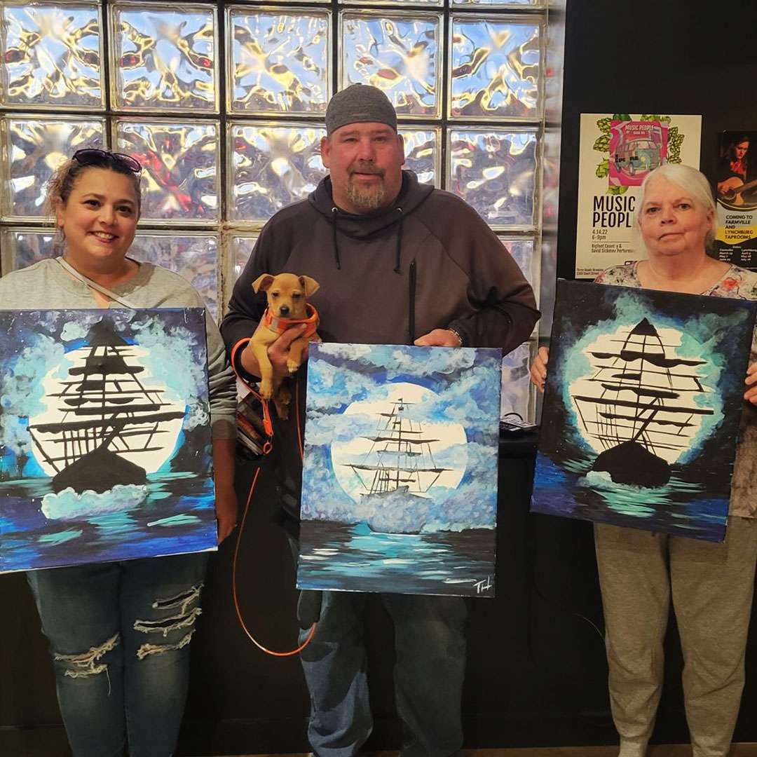  Artly Parties Public Events in Lynchburg Virginia at Three Roads Brewery 